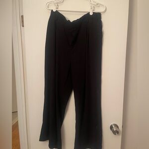 Black Halara waffle pants. 1X